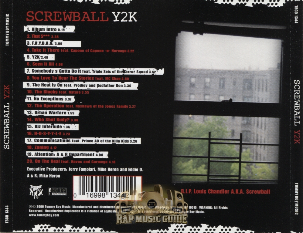 Screwball Y2K CD Rap Music Guide